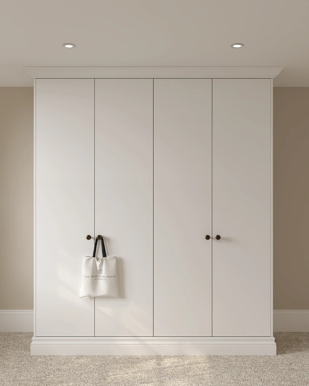 Picture of a Slab Wardrobe door in a room