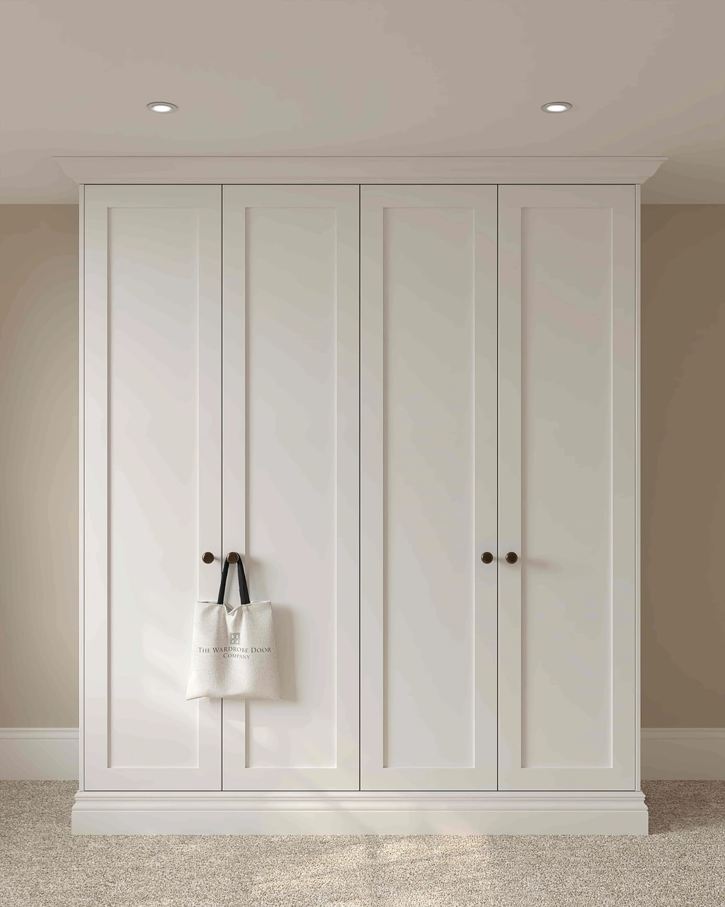 Picture of a Standard Square Shaker Wardrobe door in a room